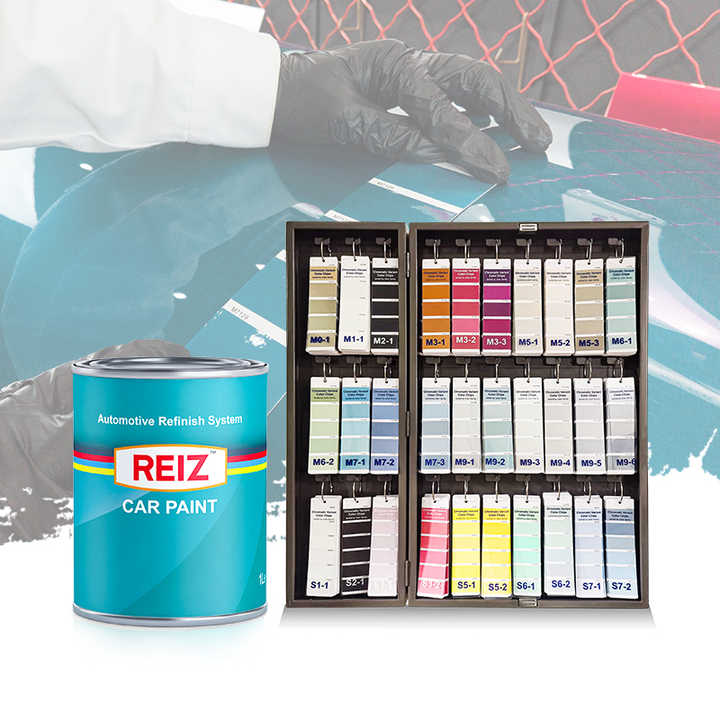 REIZ Acrylic Complete Formula System Car Paints Soild Bule Auto Paint