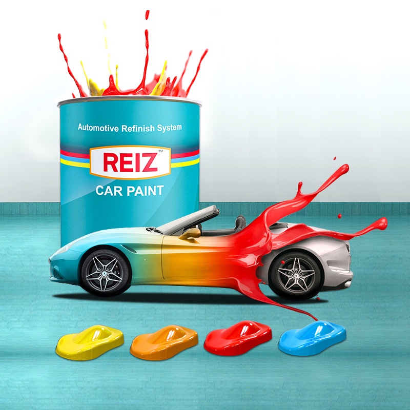 REIZ Acrylic Metal Spray Paint 1K 2K Solid Color Auto Base Car Refinish Paint